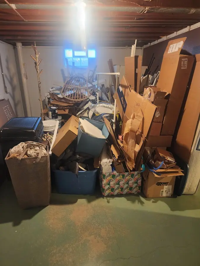 Roll-off dumpster container at job site for Concrete Dumpster Rental in Huntingdon